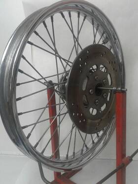 43671-84 Harley-davidson Evo 21 Inch 2.15-21 Front Laced Wheel Dyna Fxdwg . Straight