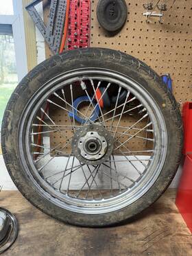 43672-78 Harley-davidson Ironhead Sportster Front Wheel 19 Inch Disc Brake 1973 1983 Oem
