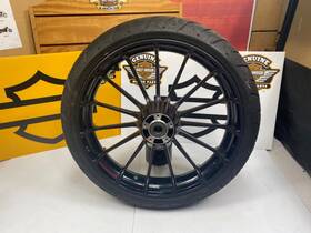 44006 Harley Davidson 00-23 Touring 19 Inch Front Turbine Talon Spoke Wheel And Tire Oem