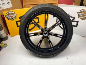 44367 Harley-davidson Oem 09-23 2021 Touring 18 Inch Black Front Wheel And Tire Impeller