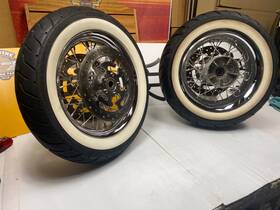 44538 Harley Davidson Oem 09-23 Touring Front 16x3 And Rear Wheel 16x5 Inch Cush Drive 40 Spoke