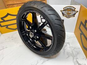 44890 Harley-davidson Oem 08-23 Touring 18 Inch Black Front Wheel And Tire Impeller