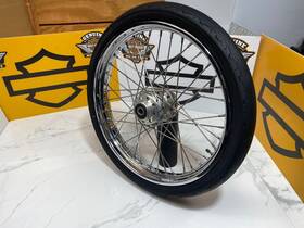 X2.15 Harley-davidson 44922 Oem Softail And Dyna Wide 21 Inch 40-spoke Wire Front Wheel
