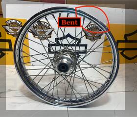 46641 Harley-davidson Oem 21x2.15 Front Wheel 00-06 Softail Dyna Wide Glide 40 Spoke Laced Rim