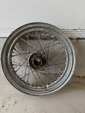 52-0453 Harley-davidson 1948-1966 Panhead 16 Inch X 3.00 Kh Type Star Hub Wheel Chrome