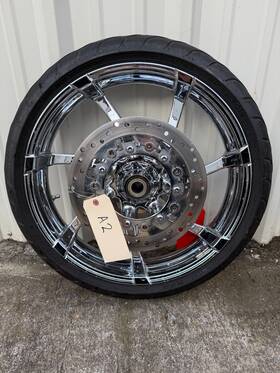 Agitator-a2 Harley-davidson Take Off Wheel 19 Inch Agitator Cvo Tire Rotors Abs #a2