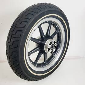 B-11-61 Harley Davidson Oem 00-08 Touring Black 9 Spoke Wagon 16x3 Inch Front Wheel And Tire