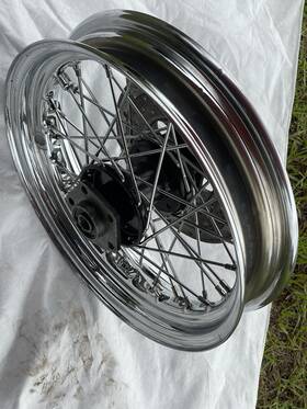Ha-15437 Harley-davidson Front Rear Spoke Wheel Shovelhead Flh Fx 1973-1981 3.00x16 Chrome Glide