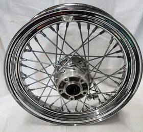Hd40 Harley-davidson 1999 Dyna Wide Glide Laced Spoked Rear Wheel Rim Damaged