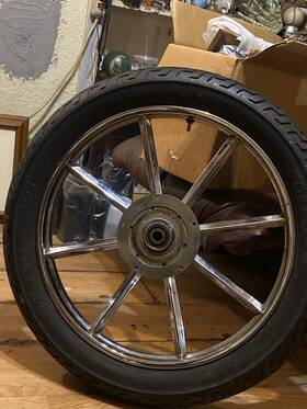Mm90-19 Harley-davidson Vintage Front Wheel And Rim