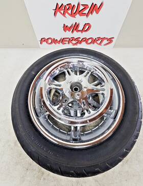 T17x4.50mt Harley-davidson 2003 Softail Deuce 17x4.5 Chrome Rear Wheel Rim Tire Rotor