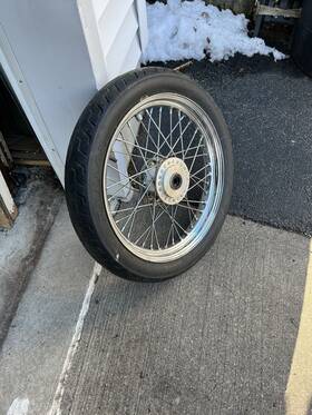T19x250tla Harley-davidson 1996 Xlh 1200 Sportster Front Tire And Wheel