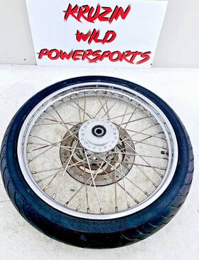 T21x2.50 Harley-davidson 2004 Sportster Xlc Front Wheel Rim Tire Laced Brake Rotor 21 Inch