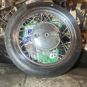 Un015528 Harley-davidson Ironhead Sportster Super Glide Chrome Drum Brake Front Wheel 3.75-19 Inch Hd