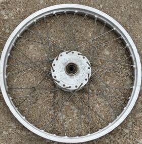 979268 Hodaka Super Combat Front Wheel 21 Inch 125 100 Rat Takasago Aluminum Alloy Nice