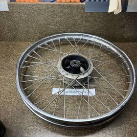 000100122 Honda 76 Xl100 Front Wheel 19in Rim Dented 1976