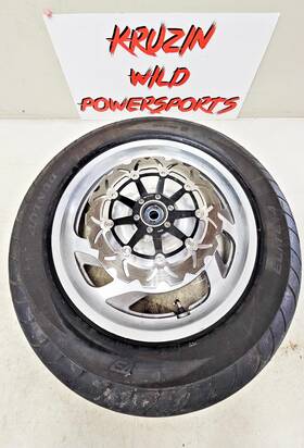 17xmt3.5 Honda 2000 Valkyrie Interstate Front Wheel Rim Tire 6 Spoke Brake Rotor 17x.35