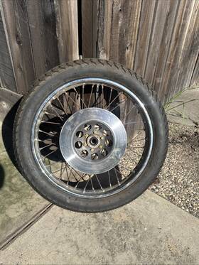 1975cb200 Honda 1975 - 1976 Cb200 Front Wheel Complete With Brake Disk