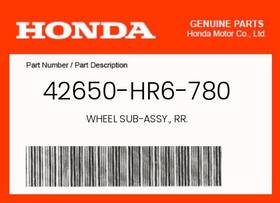 42650-hr6-780 Honda Genuine Wheel Sub-assy. Rr. -