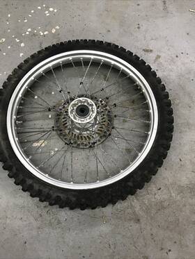 44630-kz4-405 Honda 1992-1994 Cr125 Front Wheel Rim Tire Complete 1992 1993 1994 Cr250 Cr500