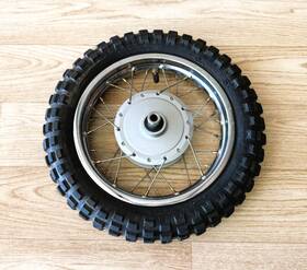 44650-gel-700 Honda 2000-2012 Crf50f Xr50r Oem 10 Inch X1.4 Front Wheel Rim Hub Spokes Good Tire