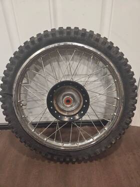 44650 Honda Gn1 000 2000 Xr80r Front Wheel Rim 17 Inch Oem Straight Tire Included For Shipping