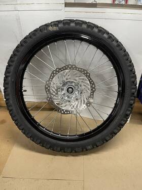 44650-k1t-e10 Honda 21-24 Crf300l Lr Rally Abs Front Wheel Rim With Tire Oem Complete