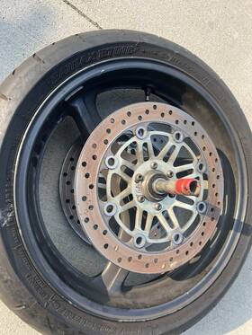 44650-mbb-000 Honda 1998 98-00 Vtr1000f Super Hawk Oem Front Wheel Rim Straight Rotors 17x3.5