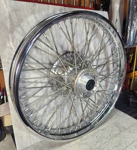 44650-mfe-670 Honda 2007-2009 Shadow C2 750 Oem Front Wheel 21 Inch X 2.15 -straight