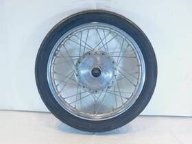 44701-419-672 Honda Cm185t Cm200t Twinstar Front Silver Laced Spoked Wheel Rim And Tire 1.6 Inch X17