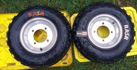 44701-hb9-003 Honda 1986 1987 Trx250r Trx 250r Front Wheel Tire Rim Set