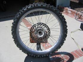 44701-kz4-j41 Honda 02-07 Cr125 Cr250 And 03-12 Crf250 Crf450 Oem Low Hour Complete Front Wheel
