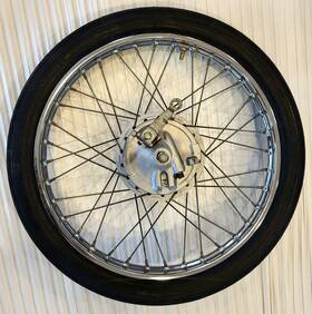 44711-174-671 Honda Passport C70 Complete Front Wheel Brake Assy Axle Speedometer-excellent