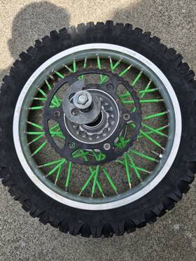 E4531 Honda 2003-2007 Crf150f Crf 150f Rear Wheel Rim With Tyre Sprocket Oem #164