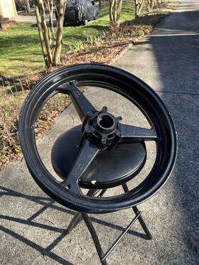 Str-cwh-003-bla-bk-0617 Honda 2007-19 Cbr600rr 17ftft Front Wheel Rim Straight