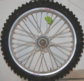 158-01 Husaberg Fe 501 400 Front Wheel Rim Hub Tire 21x1.60 20mm 130 2000-2001