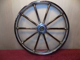 4377 Invader Vintage 19 Inch 10 Round Spoke Harley Davidson Chrome Chopper Wheel Xl Fx