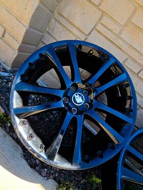 C2p1014 Jaguar Black 20 Inch Staggered Rims Set 9 Front 10 Rear Gloss