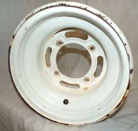 41025-1339 Kawasaki 94 Bayou Klf300b Rear Wheel Rim 10x8.5 White Straight #2