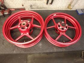41073-0074-10i Kawasaki Zx6r Zx6rr Wheel Set Front Rear Oem Part Guarenteeftd Straight