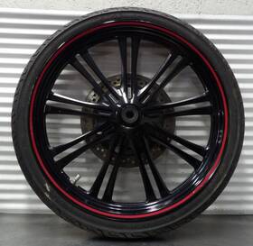 41073-0182 Kawasaki 07-25 Vulcan Custom Vn900 21 Inch Front Wheel Rim W Nice Tire And Brake Rotor