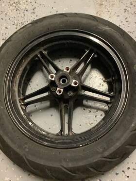 41073-0674-63j Kawasaki Z125 Pro Front Wheel Rim With Like New Tire 17-24