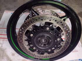 41073-0762-60p Kawasaki 18 19 20 21 Ninja H2 Sx Front Wheel Rim Str8 Both Rotors Disc Abs Rg