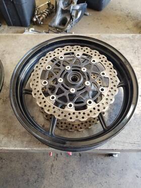 41073-0776-19k Kawasaki 2008 Zx10r Zx10 Front Rim Wheel And Brake Rotors 08 09 10