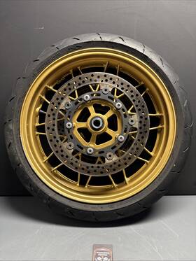 41073-0797-63j Kawasaki Z650rs Genuine Front Wheel With Rotors Oem Damaged