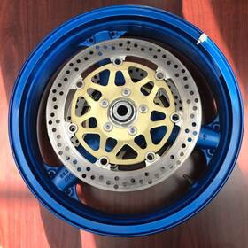 41073-1625-e7 Kawasaki 98 99 Zx9r Front Wheel Rim With Rotors Straight Nice