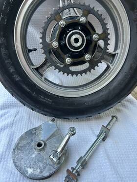 410731462hy Kawasaki Vintage 1991 El250e Eliminator Rear Wheel Tire Assembly J15m/cxmt3.00