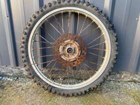 41090-1067 Kawasaki 1990 - 1997 Kx80 Big Wheel Front Kx 80 Kx100 Rim Hub 19 Inch 100 93 94 95