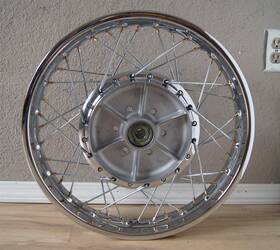 42048-023 Kawasaki 1972-76 Z1 H2 Rear Wheel 2.15x18 Restored Rim Hub Axle 40 Spoke Chrome