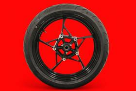17xmt3.50 Kawasaki F-0654 Used Front Wheel With Dunlop Sportmax Tire 17 Inch Enkei